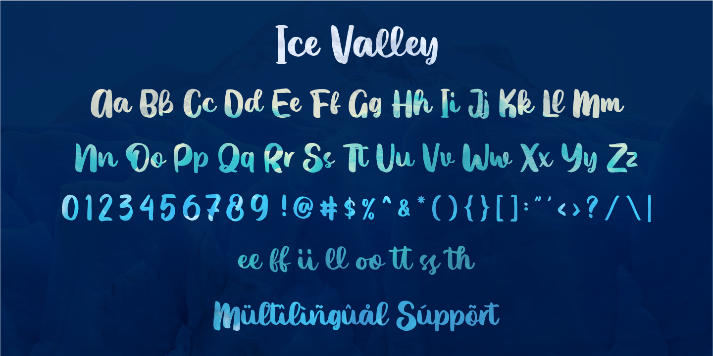 Example font Ice Valley #4